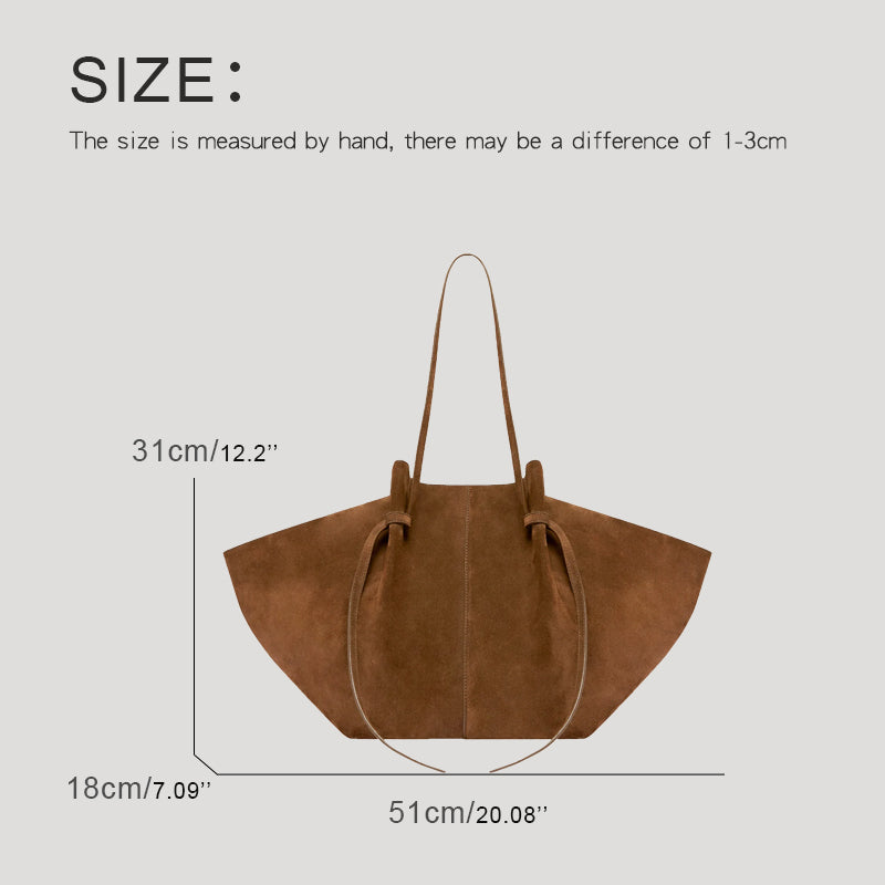 Elegante Veloursleder-Tote "Wings of Style"