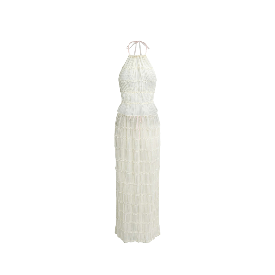 pleated ruffle set