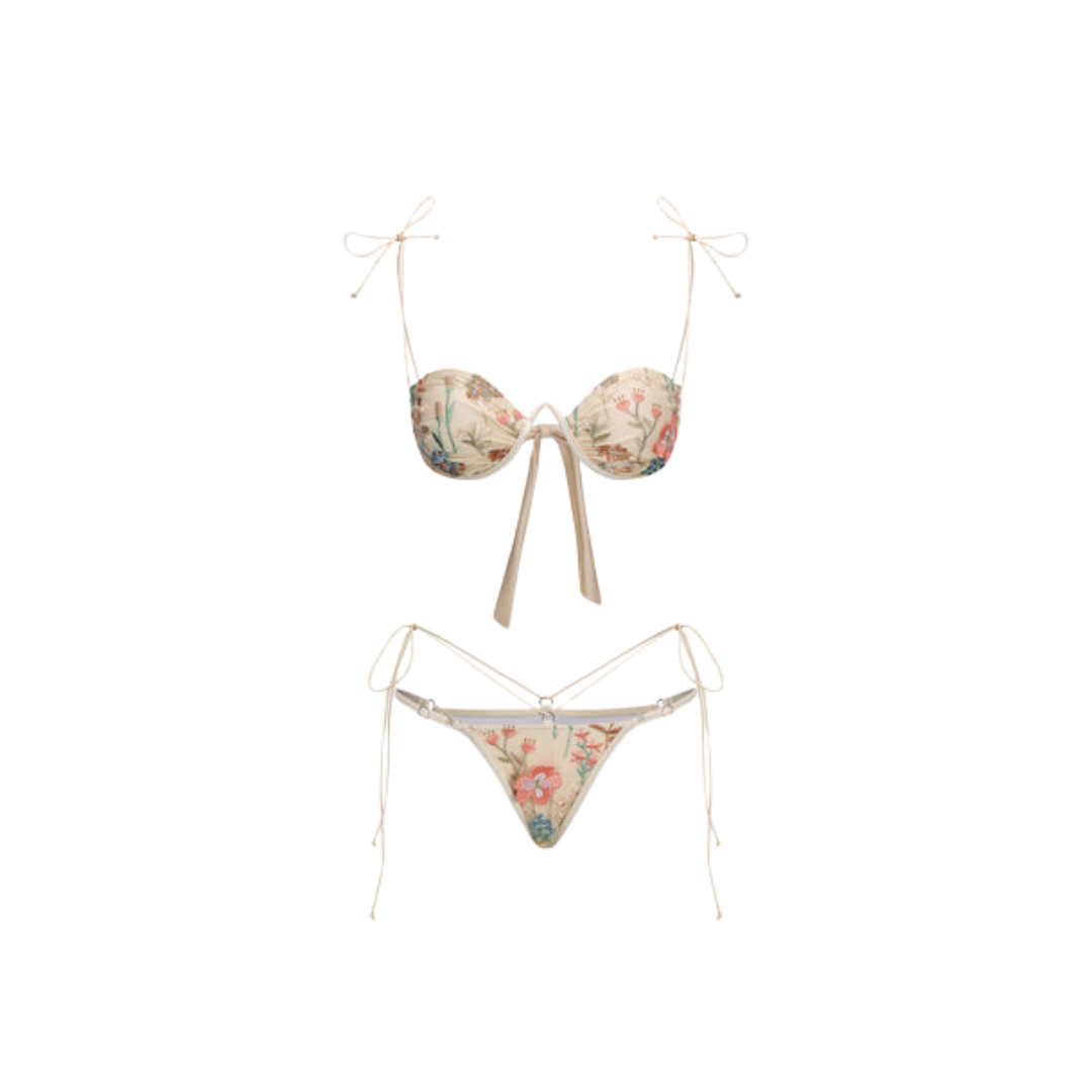 Eleganter Bikini mit Blumenmuster