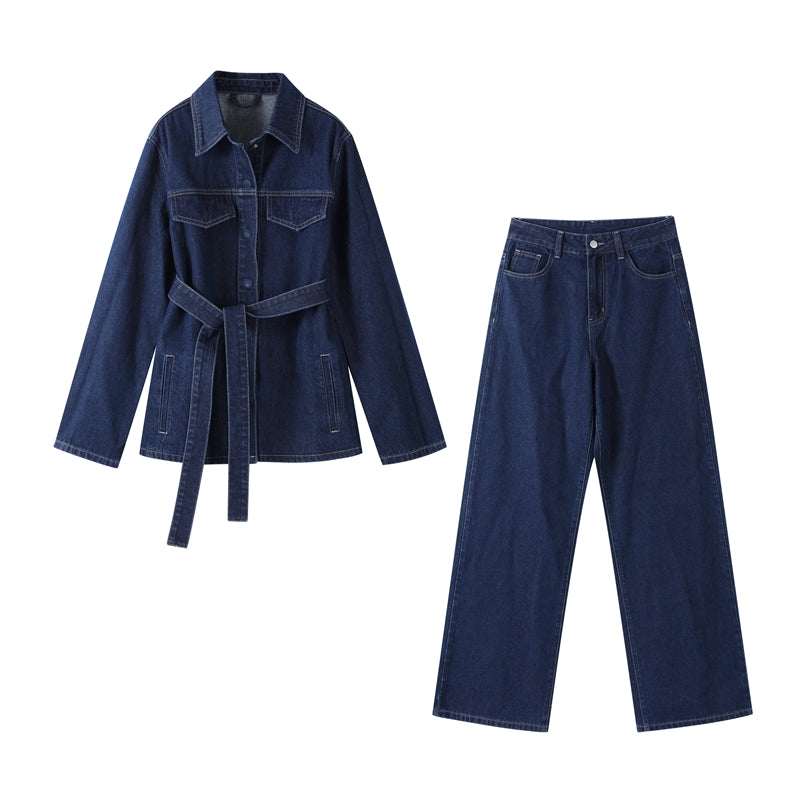 Denim Jacket and Pants Set