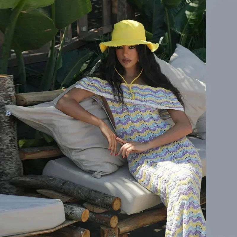 Off-Shoulder Knitted Dress