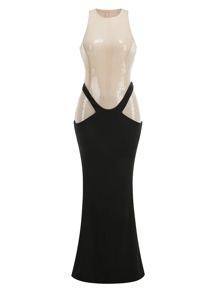 Glamouröses Abendkleid mit Cut-Outs