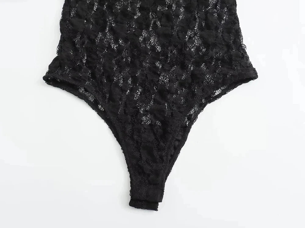Elegant Lace Long Sleeve Bodysuit