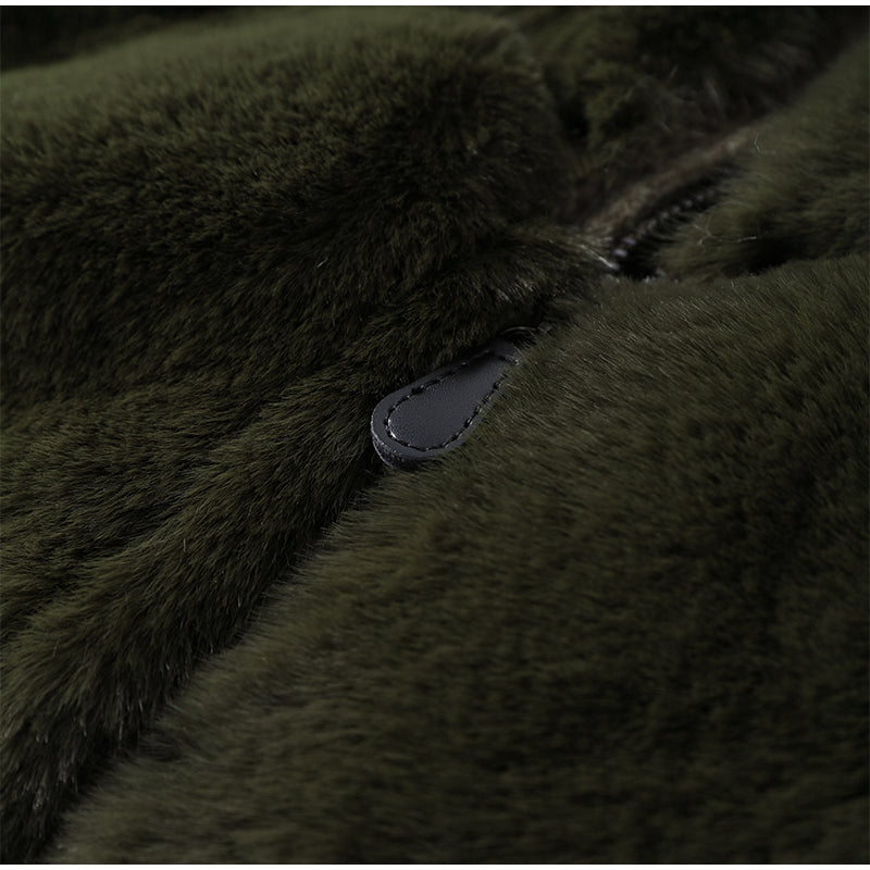 Hybrid-Jacke mit gesteppter Kunstfell-Front