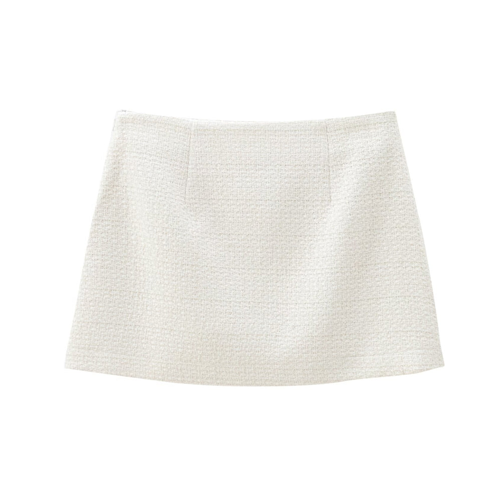 Elegantes Tweed-Set in Creme