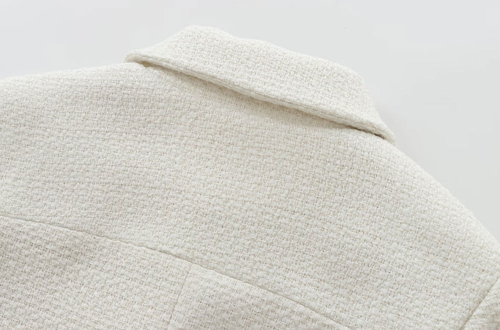 Elegantes Tweed-Set in Creme