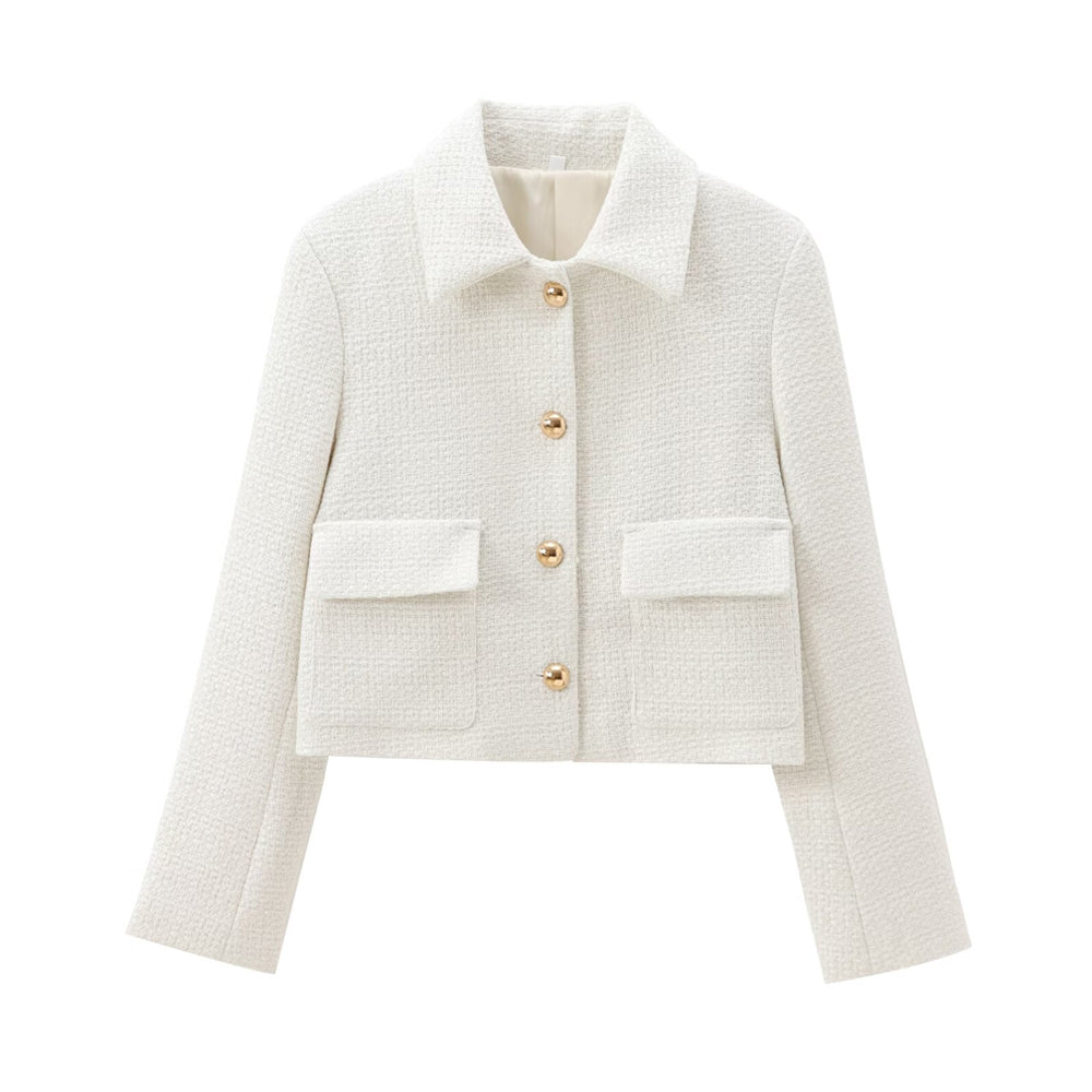 Elegantes Tweed-Set in Creme