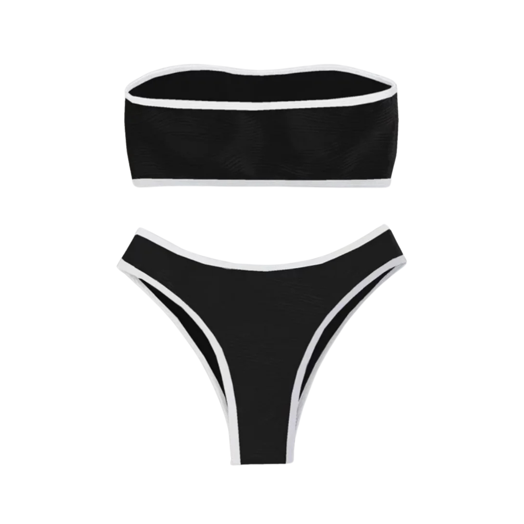 Sleek Chic Bikini: Stilvolles Design in Schwarz-Weiß