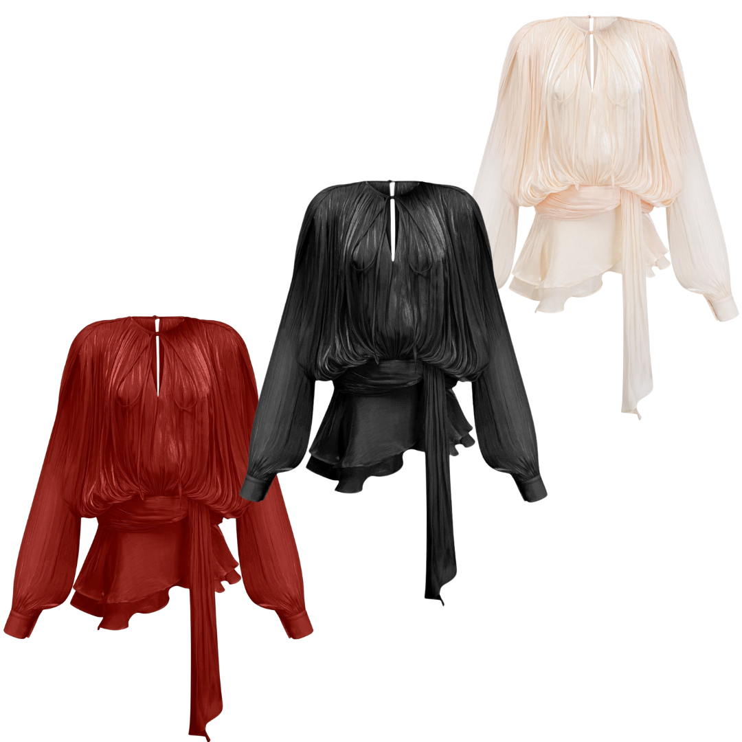 Luića plissiertes, gerüschtes Minikleid