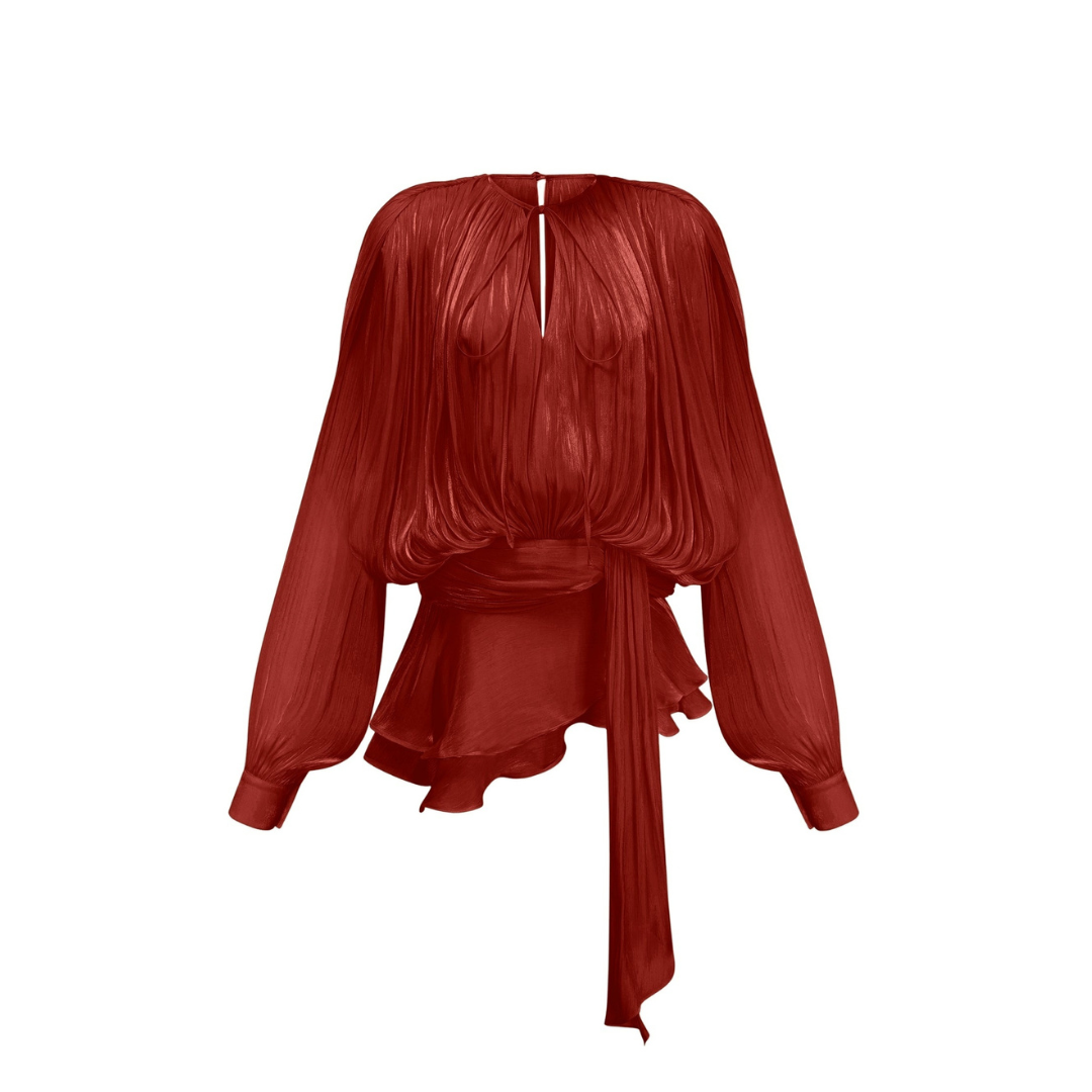 Luića plissiertes, gerüschtes Minikleid