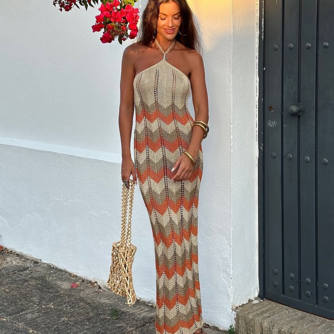 Zigzag Halter Dress