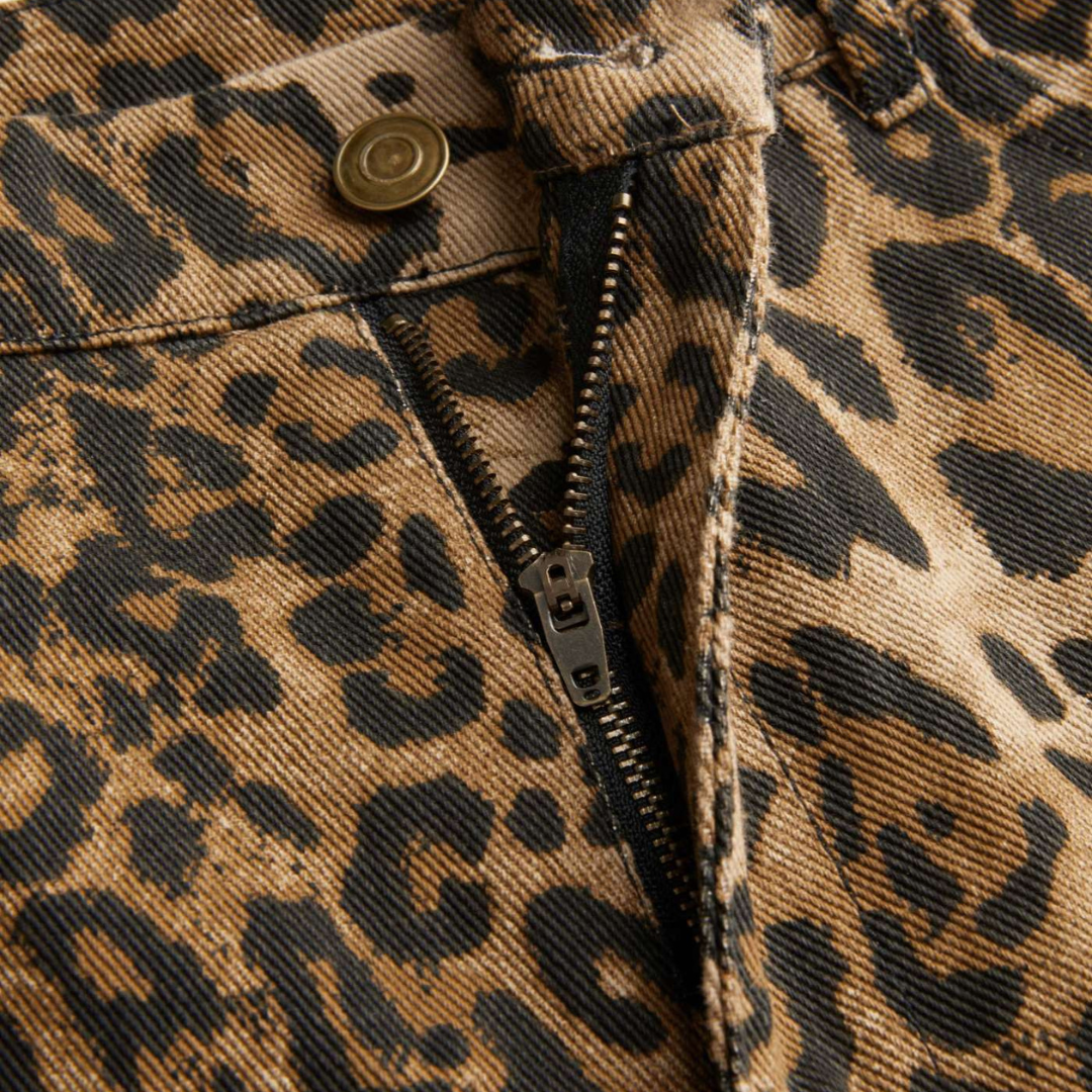 WildStride - Damen-Jeans mit Tierfellmuster