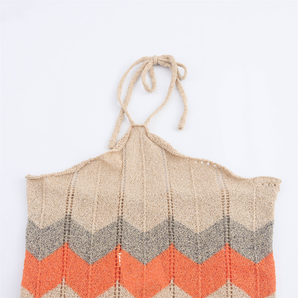 Zigzag Halter Dress