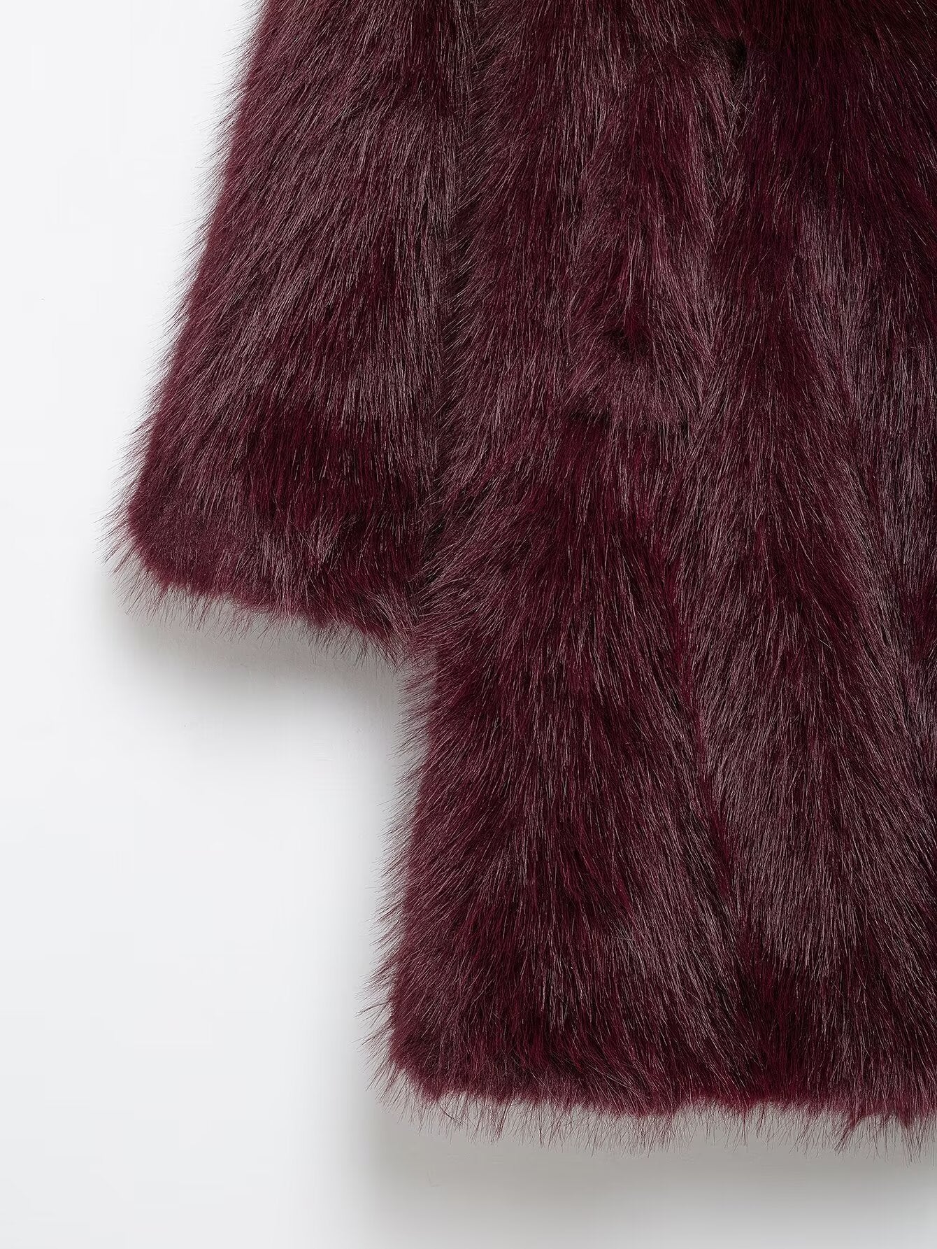 Kunstfell-Mantel (Mittellang) – Eleganter Faux-Fur, den Po bedeckend