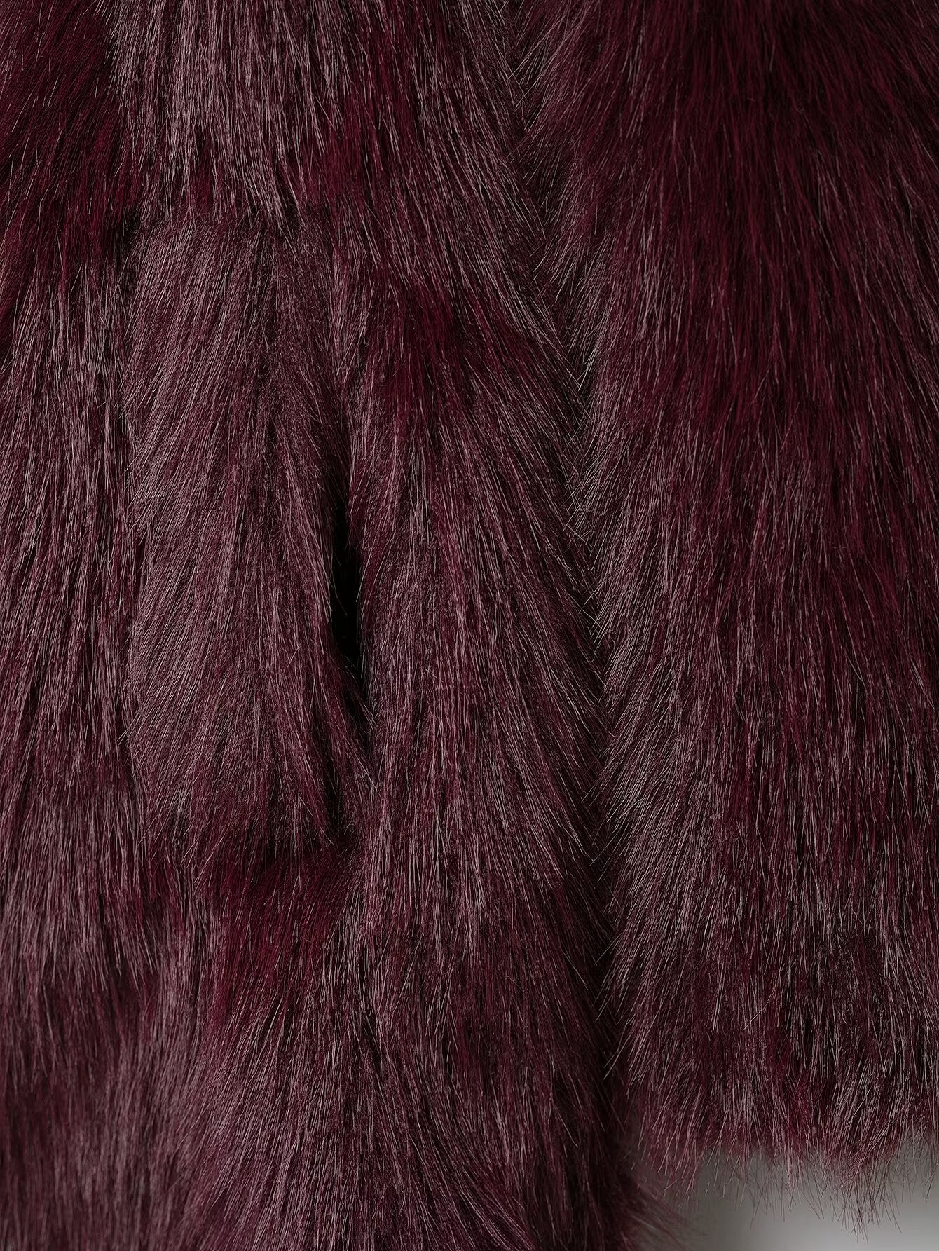 Kunstfell-Mantel (Mittellang) – Eleganter Faux-Fur, den Po bedeckend
