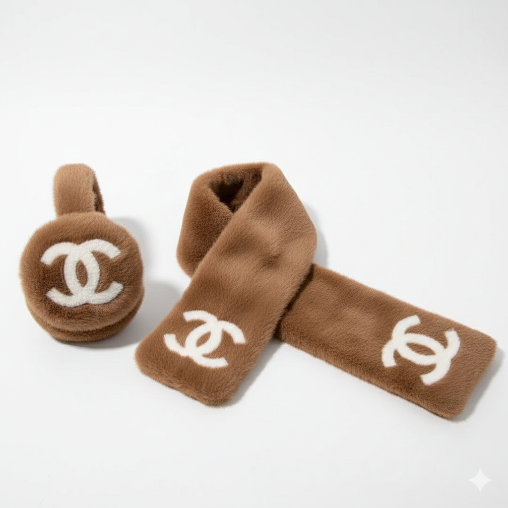 Luxuriöses Kunstfell-Set: