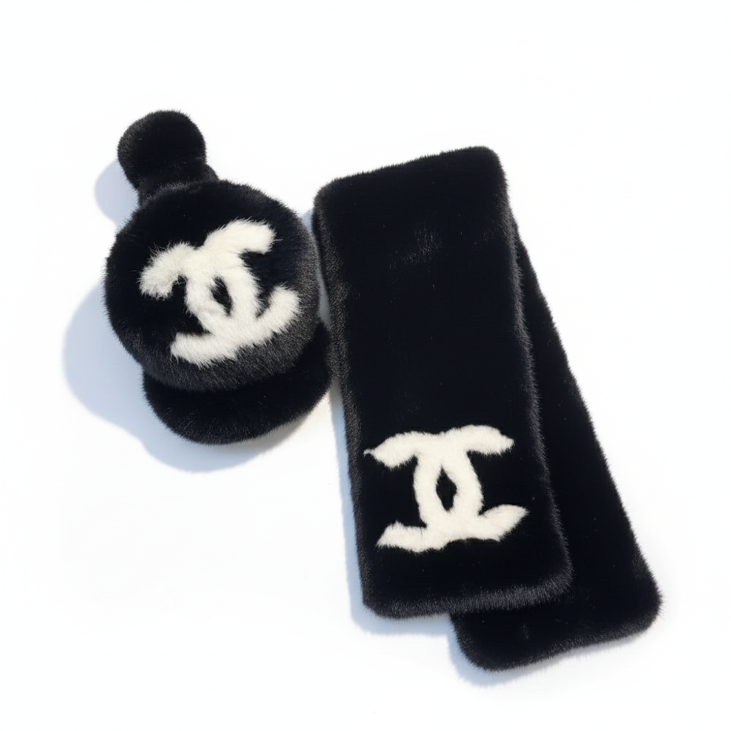 Luxuriöses Kunstfell-Set: