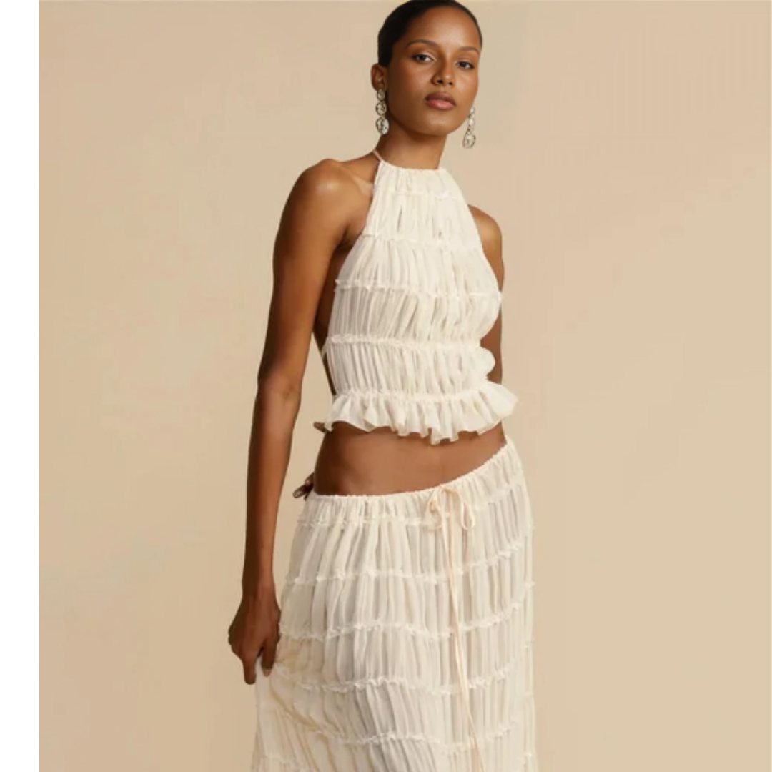 Plissee Rüschen set