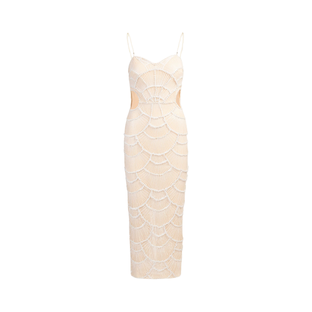 Chic Beaded Lace Dress
