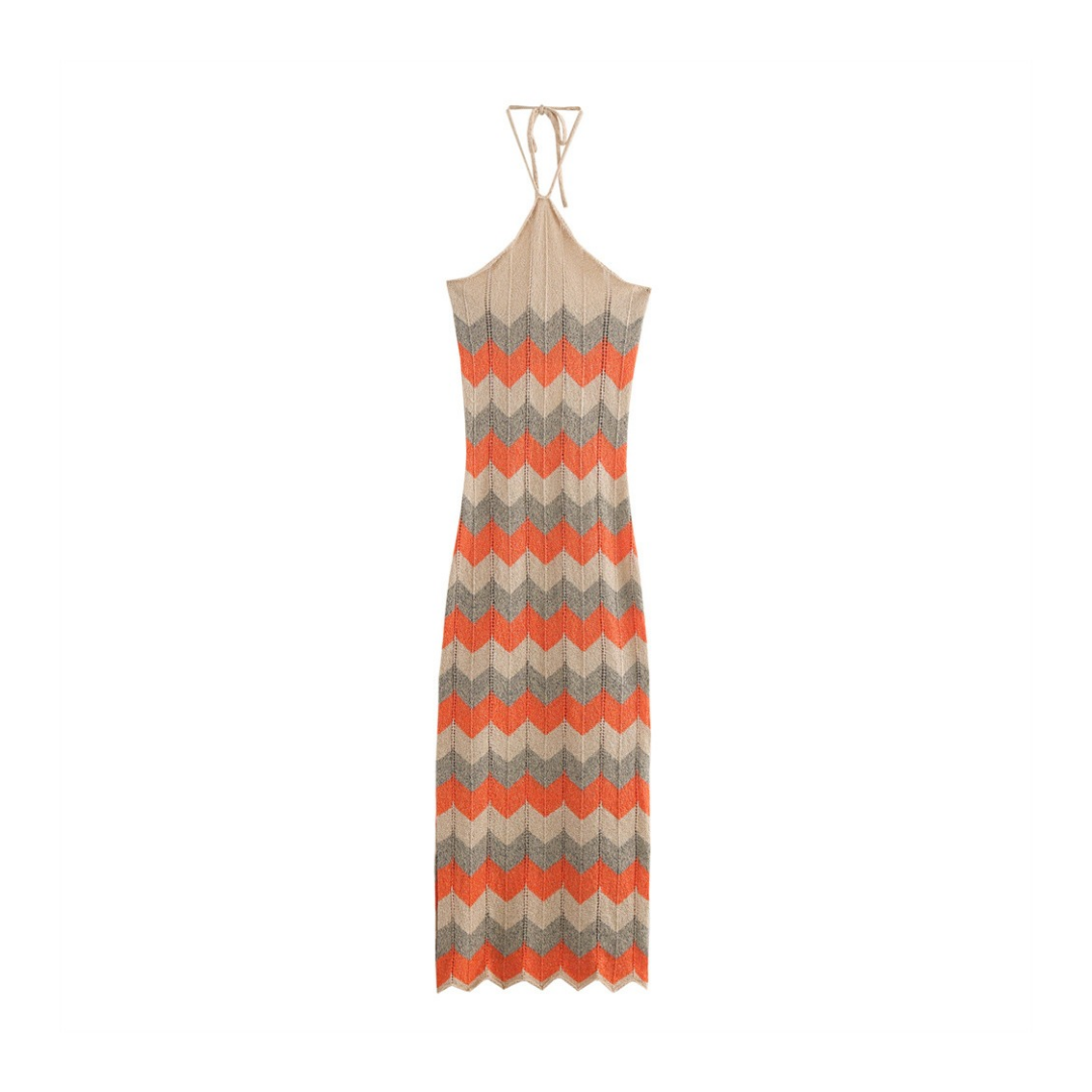 Zigzag Halter Dress