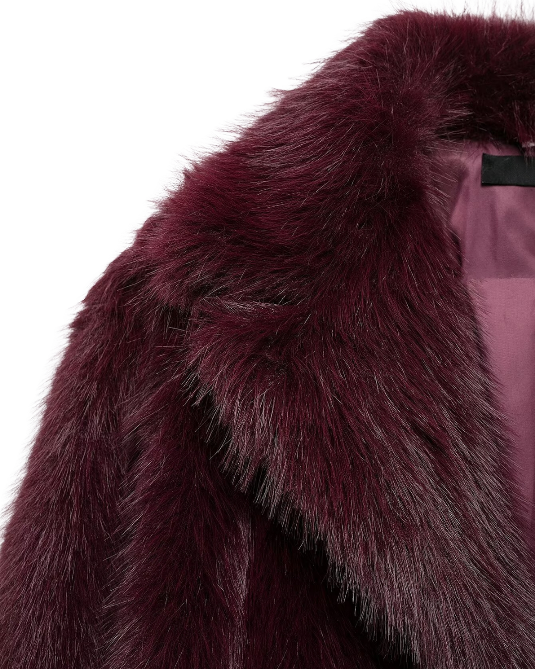 Kunstfell-Mantel (Mittellang) – Eleganter Faux-Fur, den Po bedeckend
