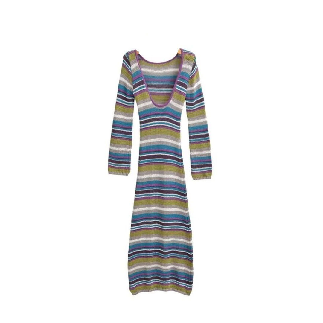Striped Knitted Dress