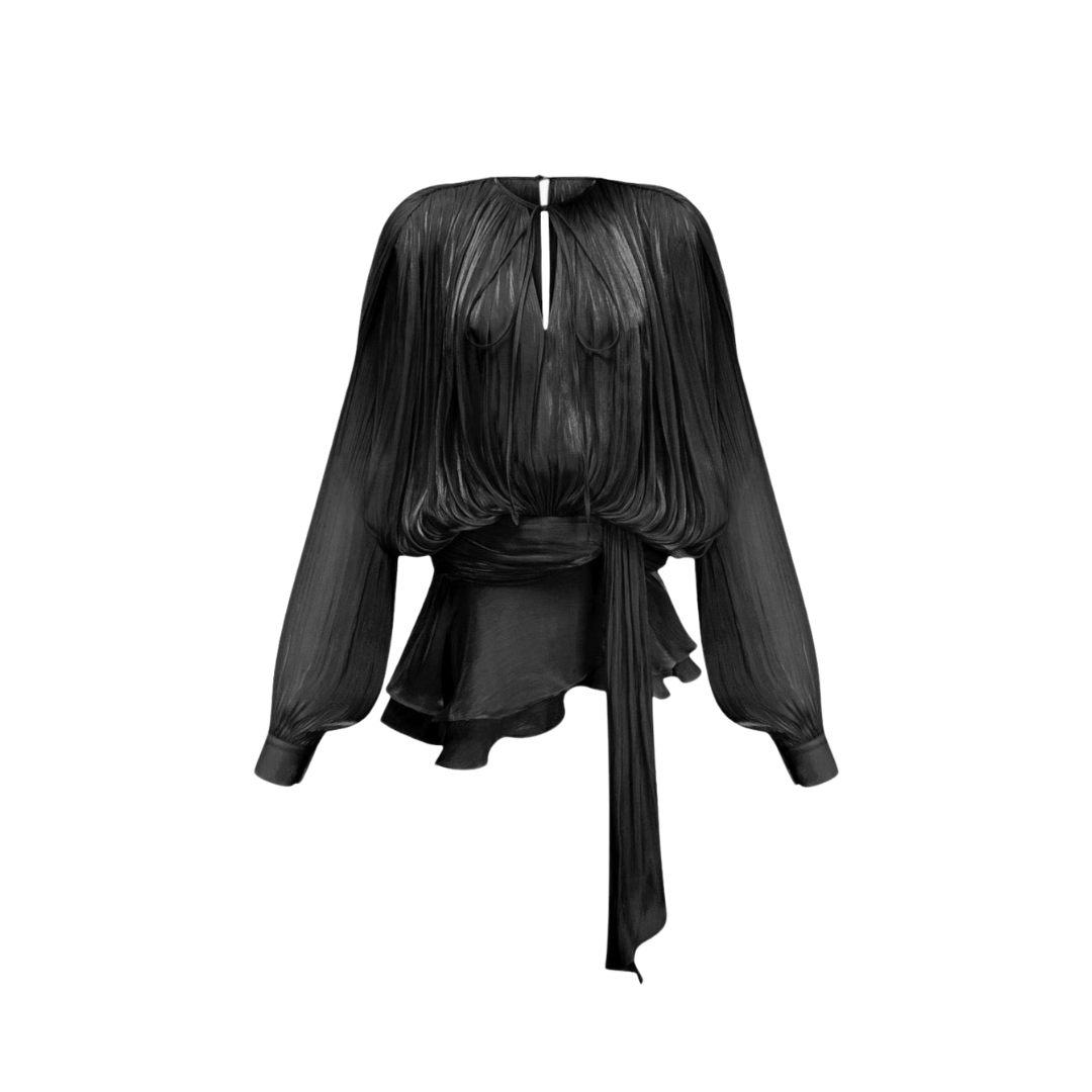 Luića plissiertes, gerüschtes Minikleid