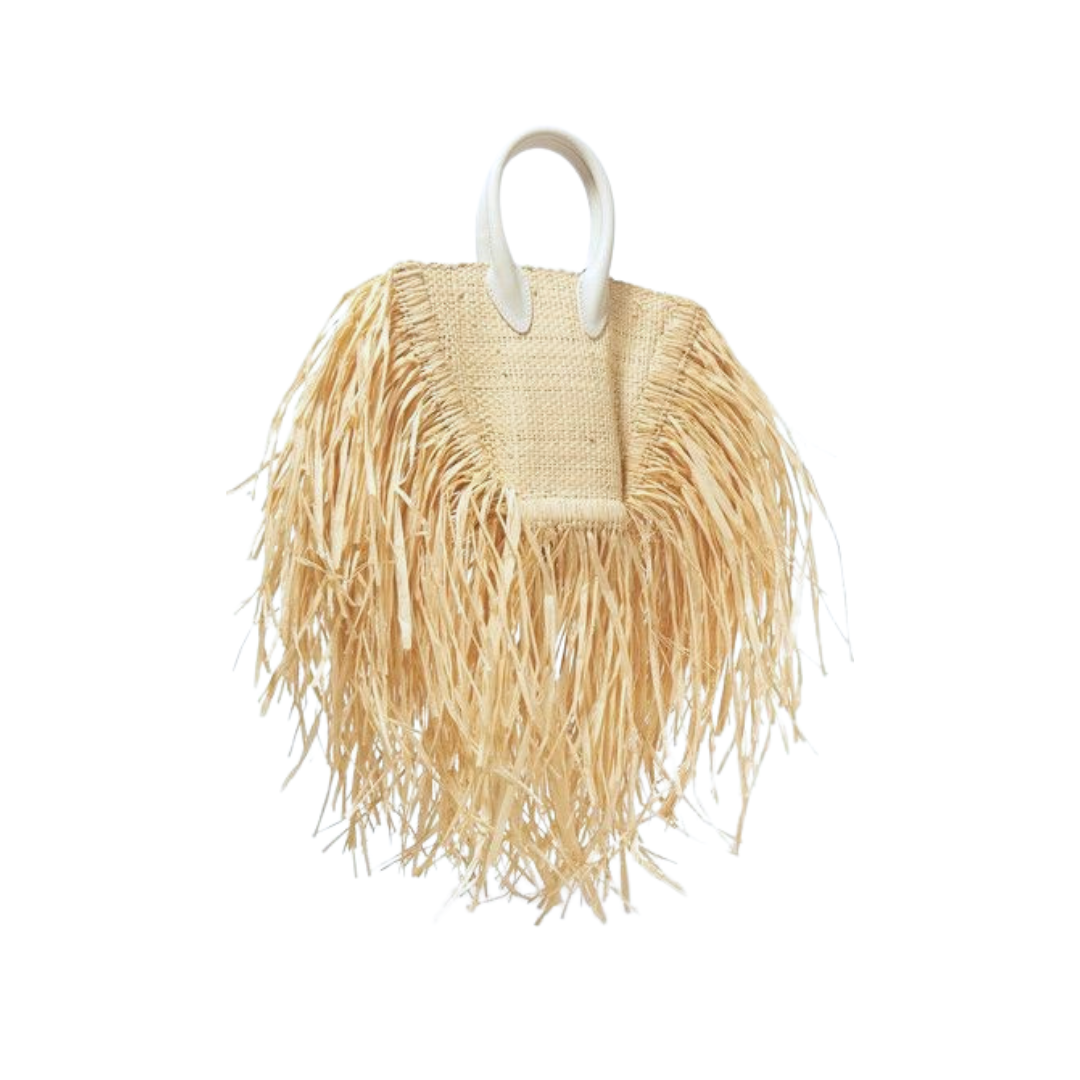 Woven Fringe Handbag