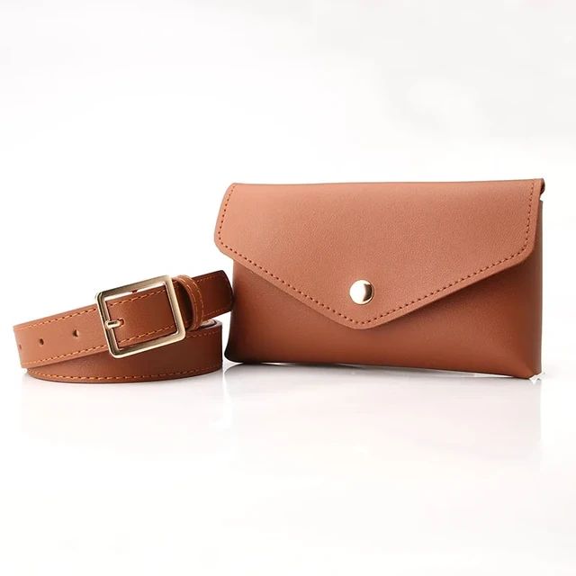 Breeze - Beige Bauchtasche aus Leinen mit Toffee-Akzenten