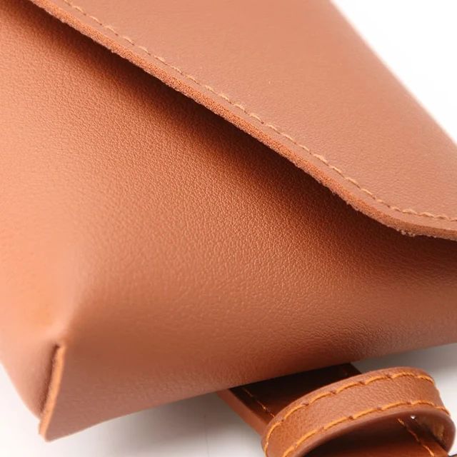 Breeze - Beige Bauchtasche aus Leinen mit Toffee-Akzenten