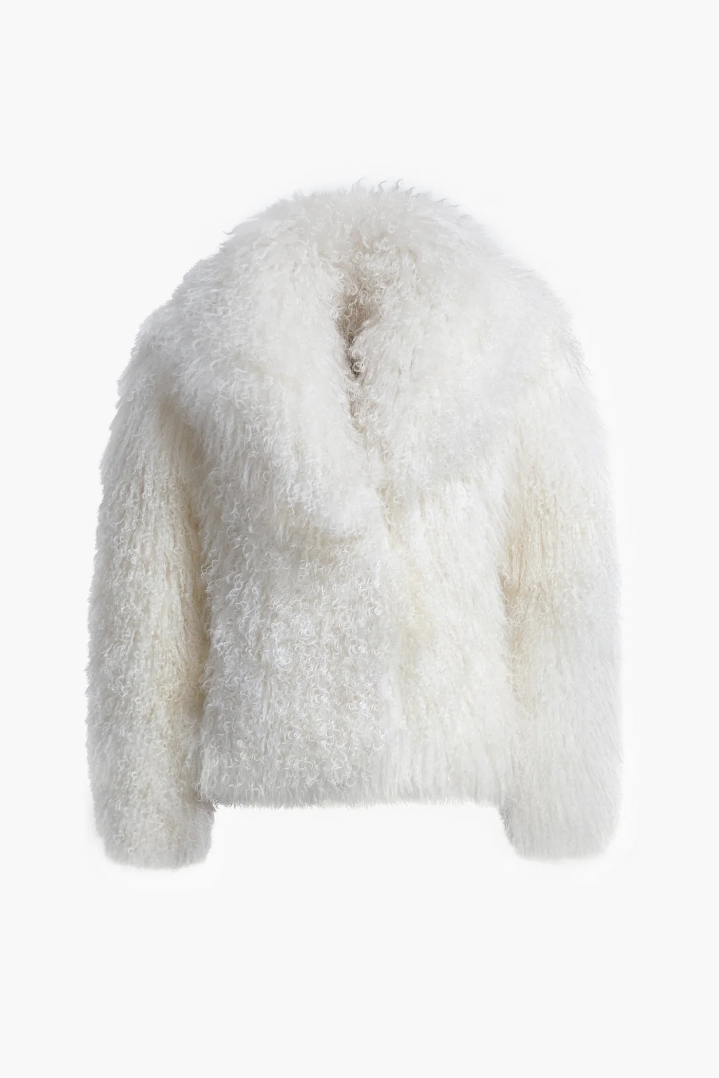 Modische kurze Kunstfell-Jacke - Fluffy Oberteil im Eco-Faux